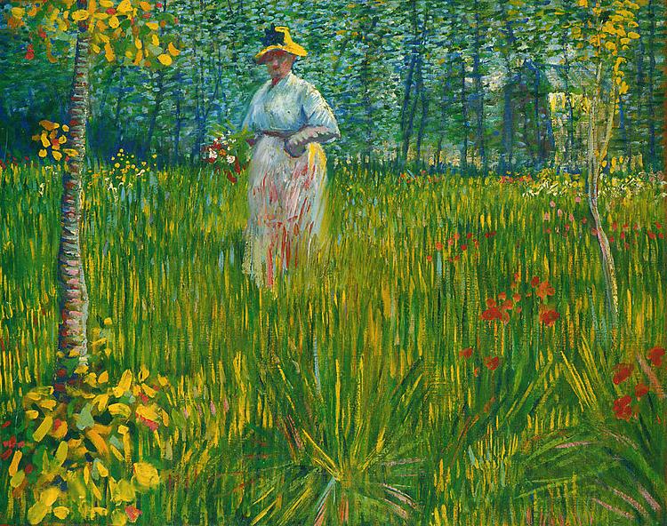 Vincent Van Gogh Femme dans un jardin Spain oil painting art